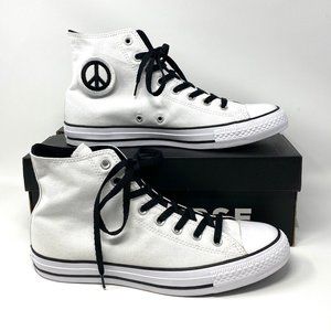 Converse Chuck Taylor All Star High Top Seek Peace White Mens Size 165768F
